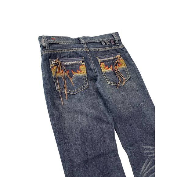 Diesel Cayre Womans Y2K Blue Wide Leg Stretch Jeans Size 28/32 SKU 9284 - Picture 13 of 13